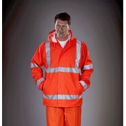 YOKO Hi-Vis Soft Flex Breathable Rain Jacket