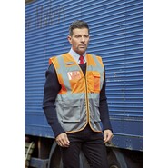 YOKO Hi-Vis Top Cool Recycled Open Mesh Executive Waistcoat