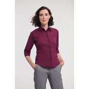 Russell Collection Camisa ajustada elástica de manga 3/4 para mujer