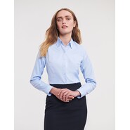 Russell Collection Camisa de Espiga de Manga Larga a Medida para Mujer