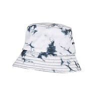 FLEXFIT Batik Dye Reversible Bucket Hat (Negro-Blanco, Negro, Talla única)