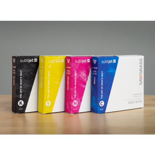Set aus 4 SubliJet UHD Geltinten 31ml