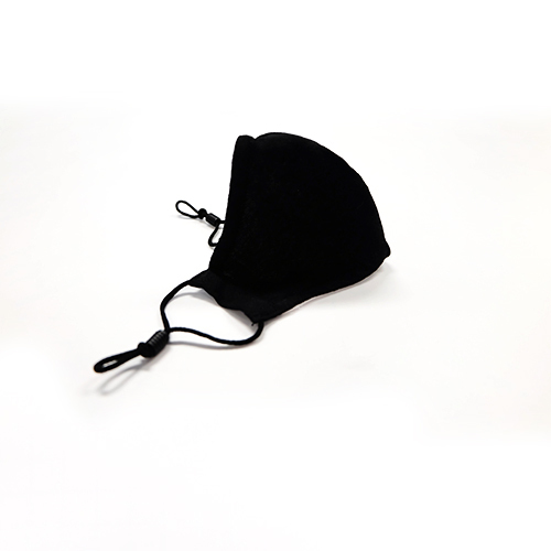 Stoffmaske für Kinder aus Baumwolle mehrfach verwendbar - Modell: Kiddy, schwarz unbedruckt