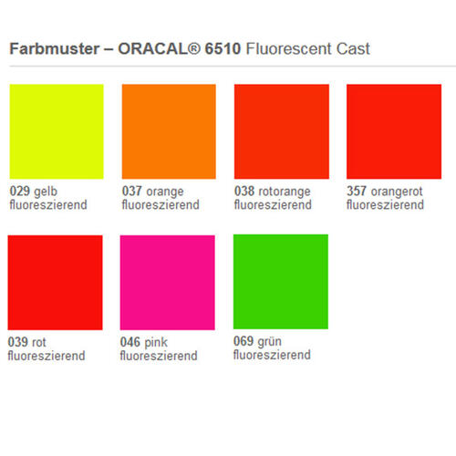ORACAL 6510 Fluorescent Cast 037 Orange Fluor 126 cm