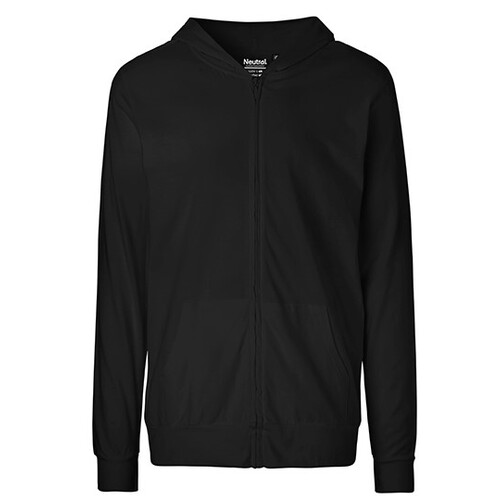 Neutral Unisex Jersey Hoodie With Zip (Black, XS)