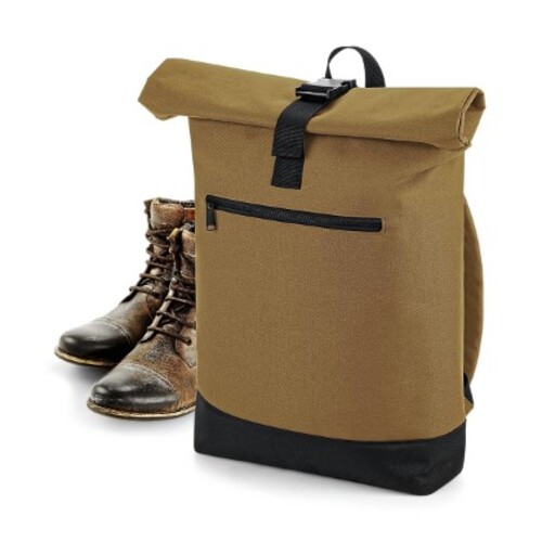 BagBase Roll-Top Backpack (Military Green, 32 x 44 x 13 cm)