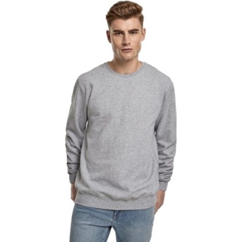 Build Your Brand Premium Crewneck Sweatshirt (Black, S)