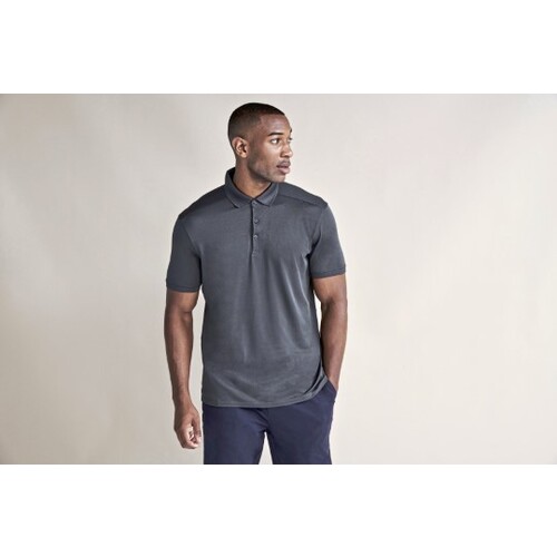 Men's slim fit stretch polo shirt + wicking finish