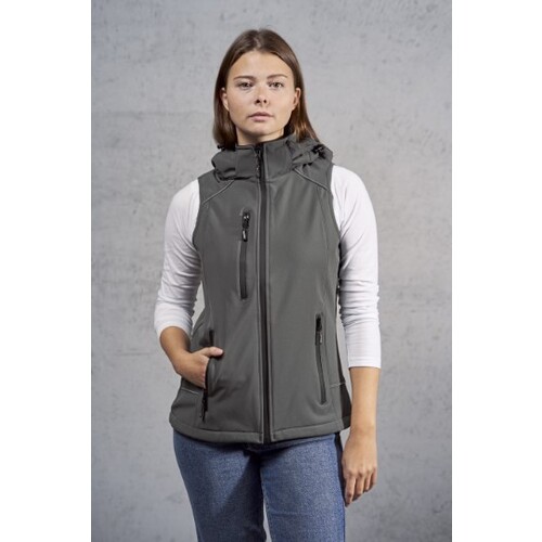 Promodoro Women's Softshell Vest (Steel Gray, XL)