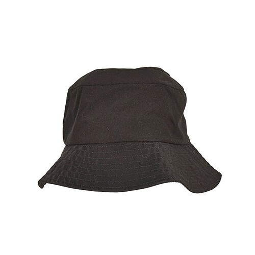 FLEXFIT Elastic Adjuster Bucket Hat (Black, One Size)