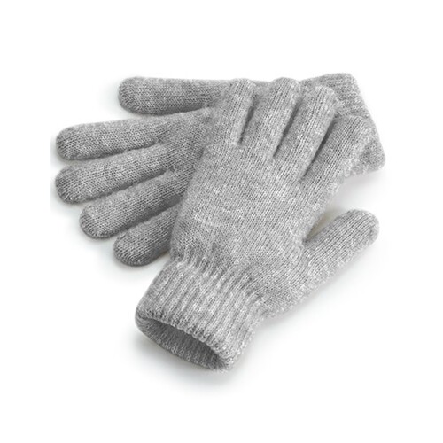 Beechfield Cosy Ribbed Cuff Gloves (Grey Marl, One Size)