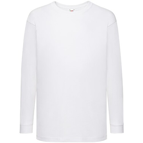 Fruit of the Loom Kids´ Valueweight Long Sleeve T (White, 164)
