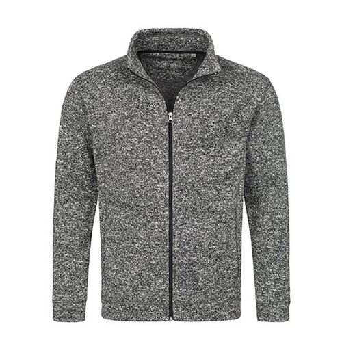 Stedman® Knit Fleece Jacket (Dark Grey Melange, S)