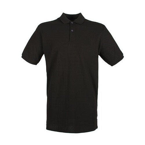 Henbury Men´s Micro-Fine Piqué Polo Shirt (Black, XS)