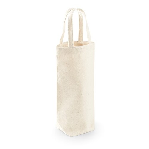 Westford Mill Fairtrade Cotton Bottle Bag (Natural, 8 x 27 x 8 cm)