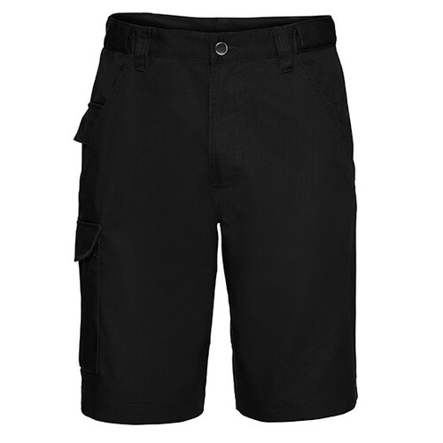 Russell Workwear Polycotton Twill Shorts (Black, 28)