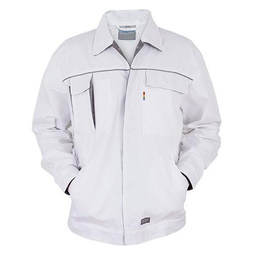 Carson Contrast Contrast Work Jacket (White, Grey, 64)