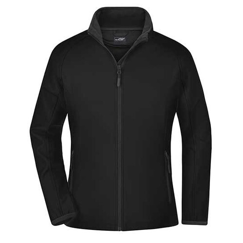 James&Nicholson Ladies´ Promo Softshell Jacket (Black, Black, S)