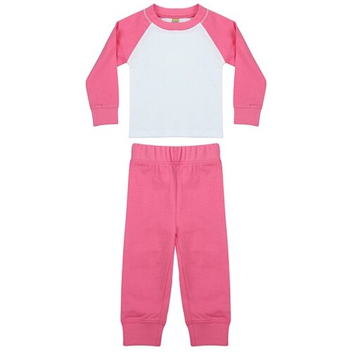 Larkwood Childrens´ Pyjamas (Candyfloss Pink, White, 0/6 Monate)