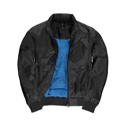 B&C Women´s Jacket Trooper (Black, Cobalt Blue, S)