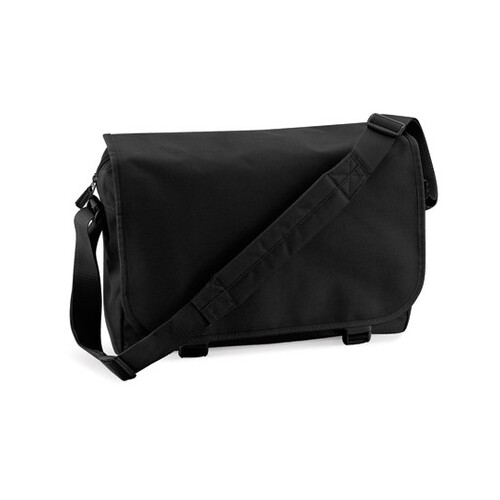 BagBase Messenger Bag (Black, 38 x 30 x 12 cm)