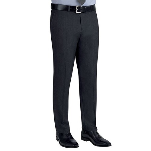 Brook Taverner Sophisticated Collection Cassino Trouser (Charcoal, 28W(42)/36)
