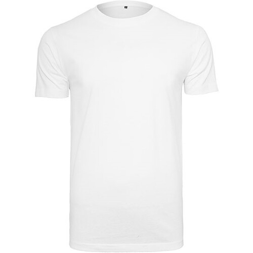 Build Your Brand T-Shirt Round Neck (White, XXL)