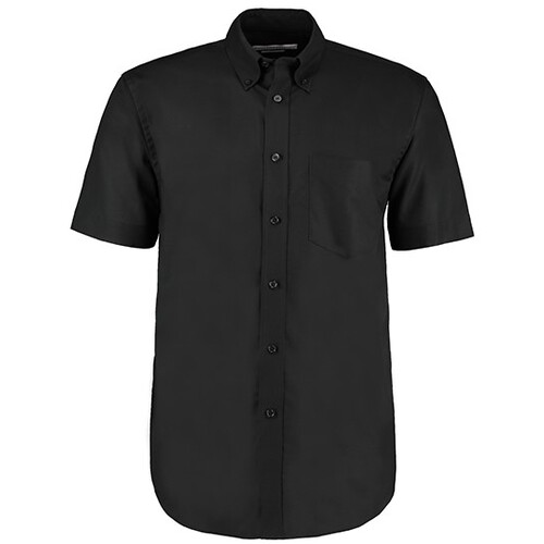 Kustom Kit Men´s Classic Fit Workwear Oxford Shirt Short Sleeve (Black, 37 (S/14H))
