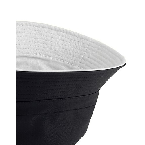 Beechfield Reversible Bucket Hat (Black, Light Grey, S/M)