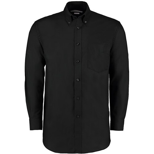 Kustom Kit Men´s Classic Fit Workwear Oxford Shirt Long Sleeve (Black, 51 (4XL/20))