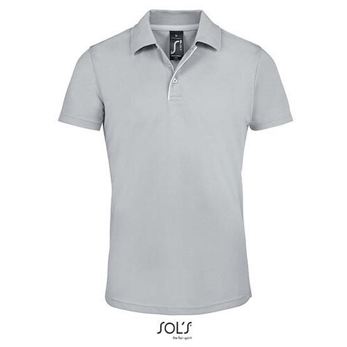 SOL´S Men´s Sports Polo Shirt Performer (Pure Grey, S)