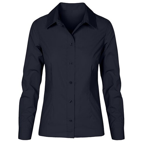 Promodoro Women´s Poplin Shirt Long Sleeve (Navy, XS)