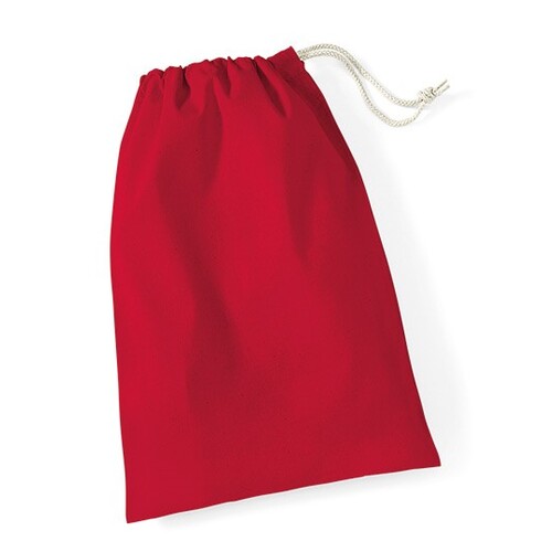 Westford Mill Cotton Stuff Bag (Classic Red, XXS (10 x 15 cm))
