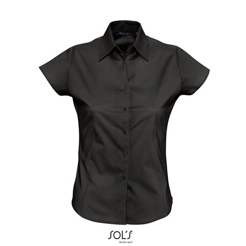 SOL´S Women´s Stretch-Blouse Excess Short Sleeve (Black, 3XL)