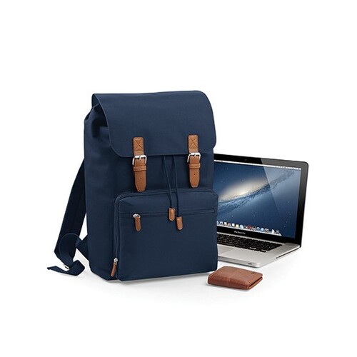 BagBase Vintage Laptop Backpack (Burgundy, 30 x 46 x 17 cm)