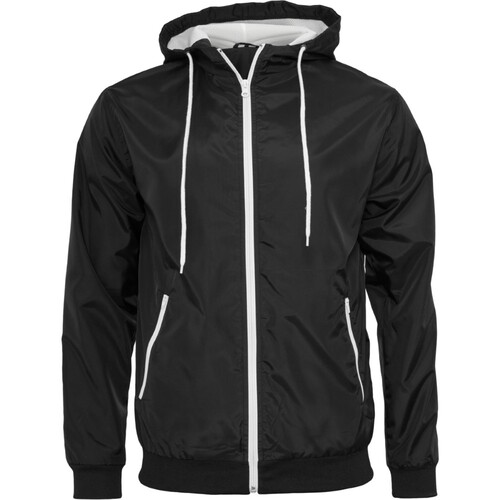 Build Your Brand Windrunner Jacket (U. Beige, Black, 5XL)