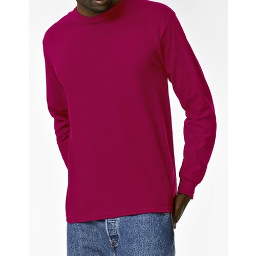 Gildan Ultra Cotton™ Long Sleeve T-Shirt (Ash Grey (Heather), S)
