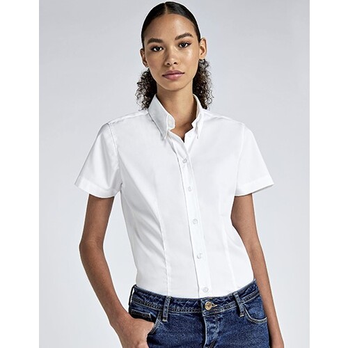 Women`s Tailored Fit Corporate Oxford Shirt Short Sleeve