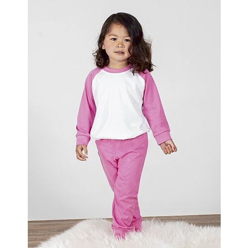 Larkwood Childrens´ Pyjamas (Candyfloss Pink, White, 0/6 Monate)