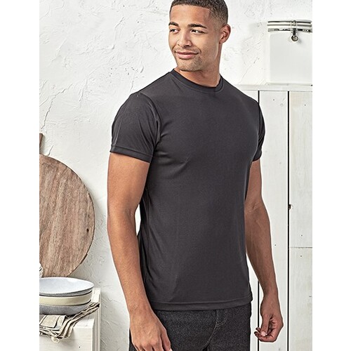 Premier Workwear Coolchecker® Chef´s T-Shirt (Mesh Back) (Black (ca. Pantone Black C), XS)