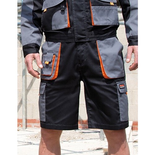Result WORK-GUARD Lite Shorts (Black, Grey, Orange, XS)