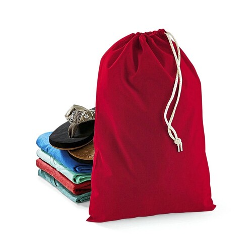 Westford Mill Cotton Stuff Bag (Classic Red, XXS (10 x 15 cm))