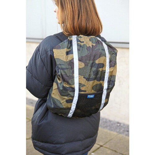 YOKO Hi-Vis Waterproof Backpack Cover (Black, One Size)