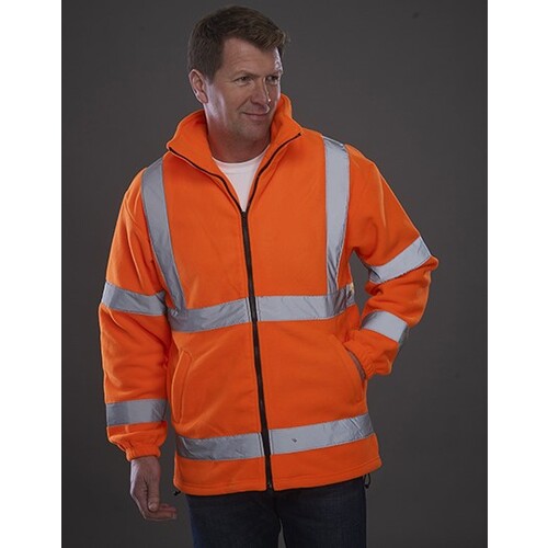 YOKO Hi-Vis Fleece Jacket (Hi-Vis Orange, S)
