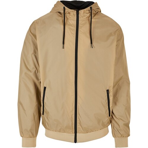 Giacca Windrunner del marchio Build Your Brand (Union Beige, Black, 5XL)