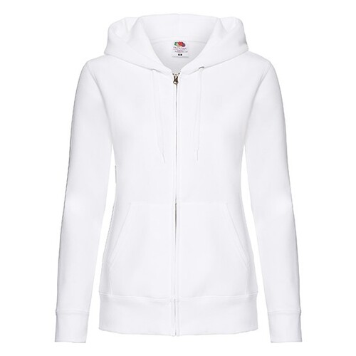 Fruit of the Loom Ladies´ Premium Hooded Sweat Jacket (White, XXL)