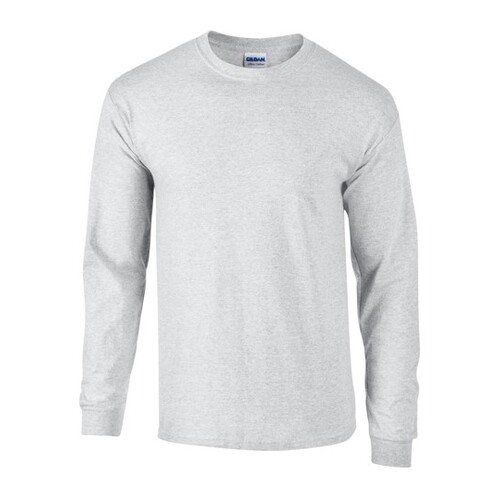 Gildan Ultra Cotton™ Long Sleeve T-Shirt (Ash Grey (Heather), S)