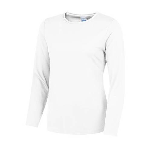 Just Cool Women´s Long Sleeve Cool T (Arctic White, XS)
