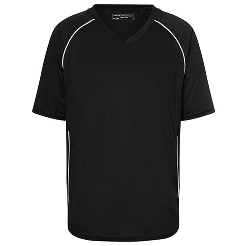 James&Nicholson Team Shirt (Black, White, S)