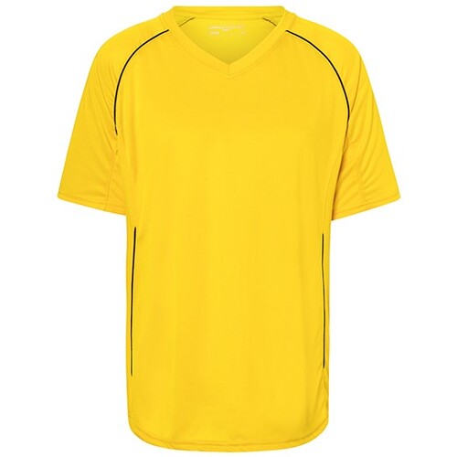 James&Nicholson Team Shirt (Yellow, Black, XXL)
